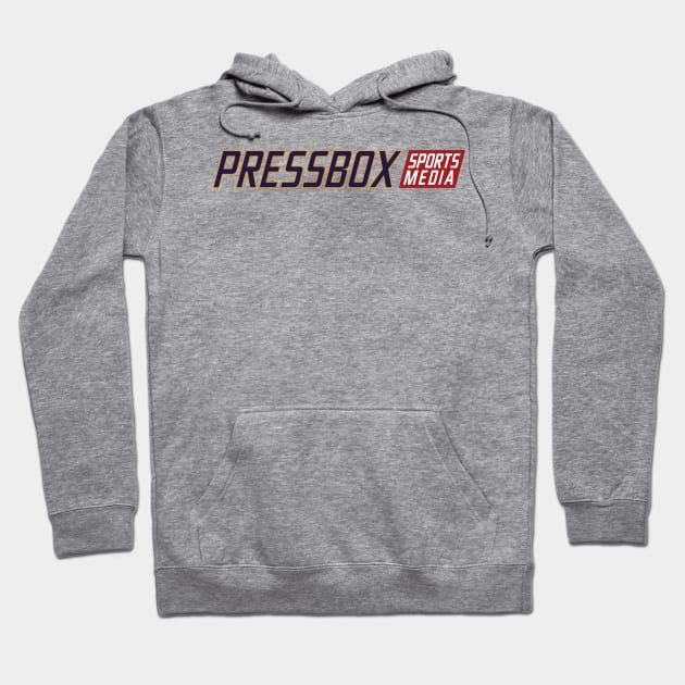 Press Box front and back logo shirt Hoodie by Press Box Sports Media 